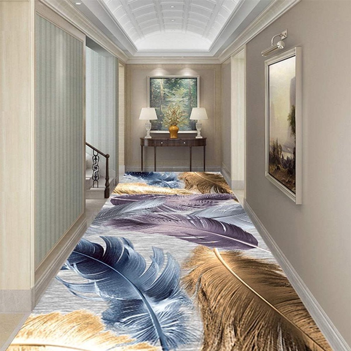 Loper Tapijt - Hal Loper - Vloer Beschermen - Antislip Onderkant - 500x120cm - Grijs