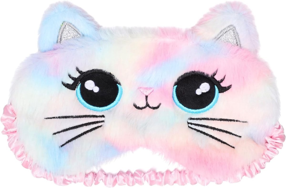 Zacht en Fluffy Slaapmasker voor Kinderen met Schattige Dierenmotieven - Perfect voor Naps, Reizen en Pyjamafeesten, Ideaal als Cadeau voor Kinderen en Vrouwen