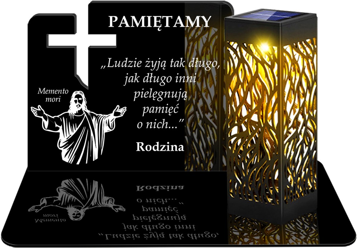 Solar Candle LED Cross 3D Eeuwige Graflamp Acrylglas