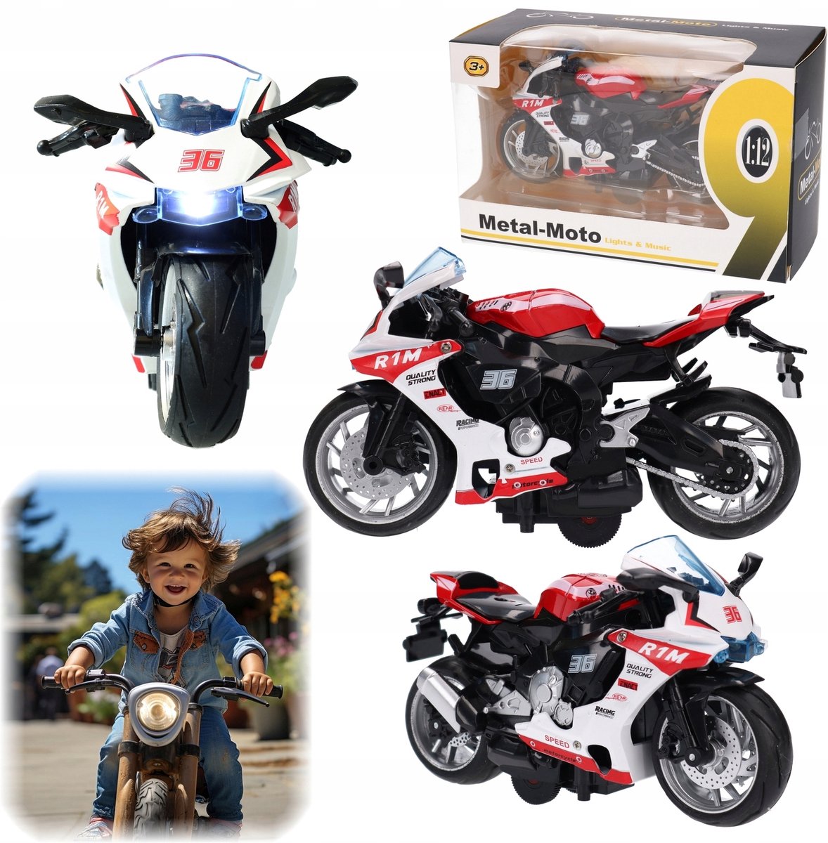 Metal Race Motorspeelgoed Model 5471 - Gegoten