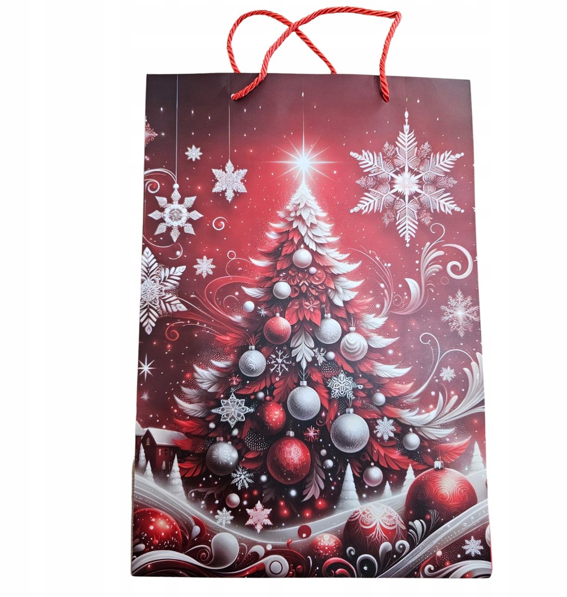 Kerstcadeautas Maat M met Brede Bodem - Feestelijk & Praktisch