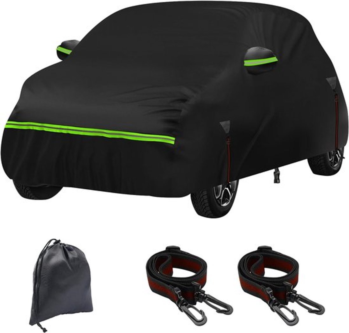 Waterdichte Autohoes voor Smart Fortwo W453 (2015-2024) - 6 Laags Bescherming tegen Zon, Regen en Stof met Rits en Windvaste Band