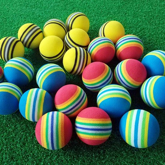 Oefen Golfballen - Spons Ballen Foam - Golf Training - Zacht EVA Materiaal - 4.2cm Diameter - Blauw Rood — afbeelding 2
