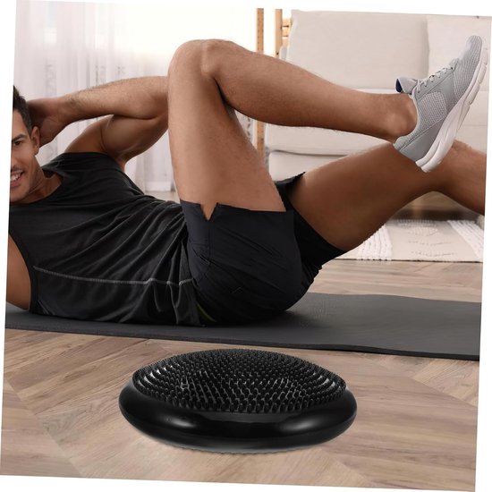 Yoga Balans Kussens - Balansschijven Trainingskussens - Core Versterken - Opblaasbaar Lichtgewicht - 34x34x4.5cm - Diverse Kleuren — afbeelding 3