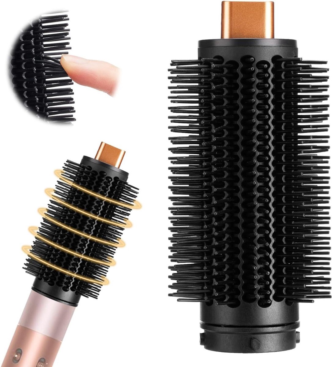 Ronde Volumeborstel Opzetstuk - Haarstyling Borstel - Haar Volume Creëren - Glad en Pluisvrij Haar