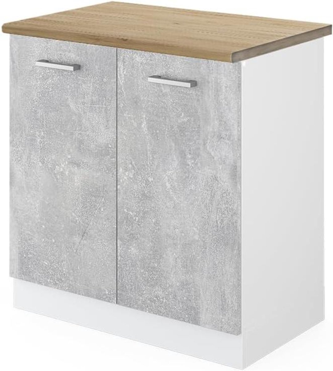 Wastafelonderkast - Keukenkast - Keuken Organiseren - Modulair Ontwerp - 80 cm - Betonlook