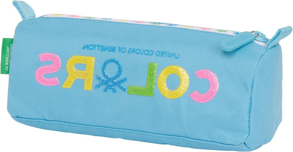 Pennenetui - Etui met rits - Schoolbenodigdheden organiseren - Duurzaam materiaal - 21 cm lengte - Lichtblauw
