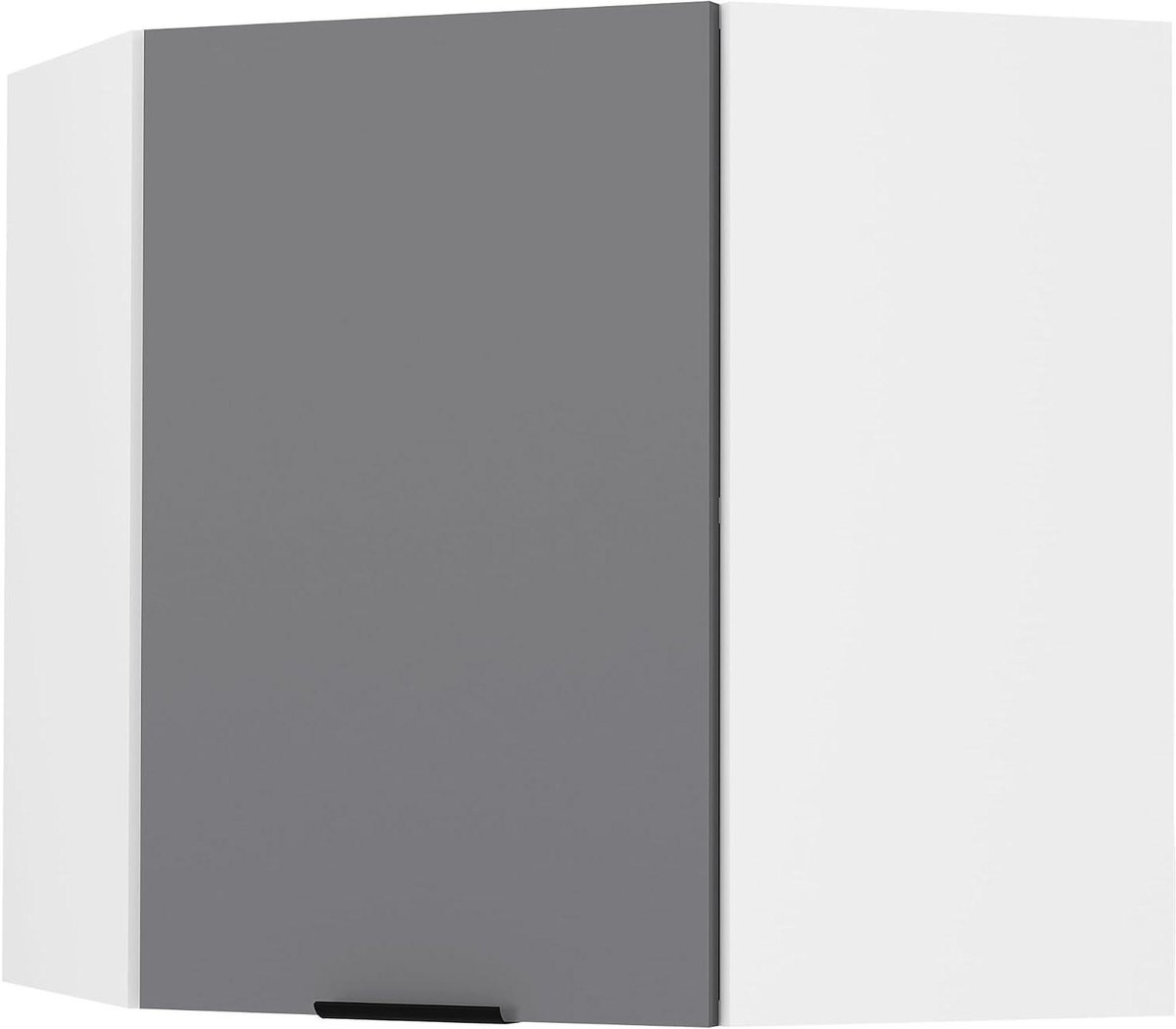 Hoekkast Keuken - Wandkast Meubel - Keuken Opbergen - Moderne Stijl - 60x57x57 cm - Wit Antraciet