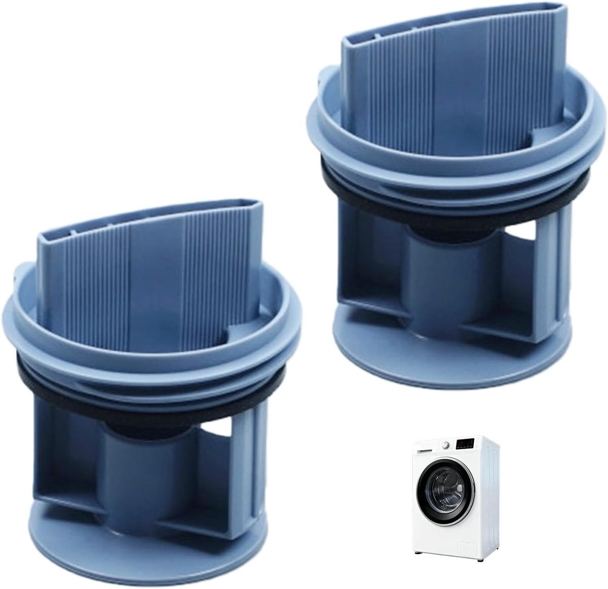 2 stuks pluiszeef voor wasmachine en wasdroger, filterzeef inzetstuk, reserveonderdeel compatibel met Siemens en Bosch, pluisfilter, onderhoudsaccessoire, vervangingsonderdeel