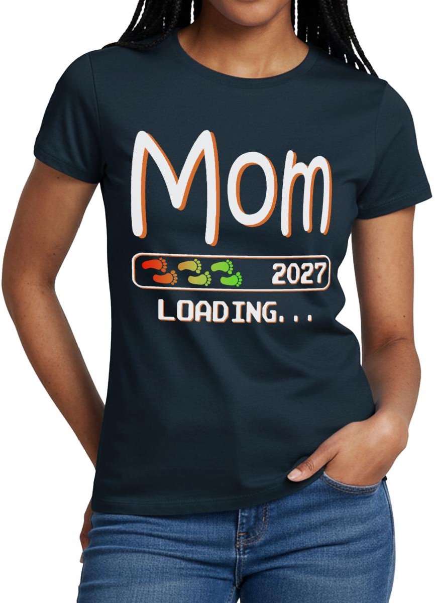 Mom Loading 2027 T-Shirt Dames