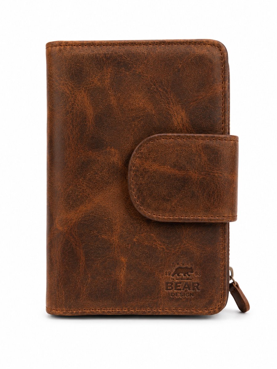Bear Design Portemonnee Cognac - Stoer Cognac