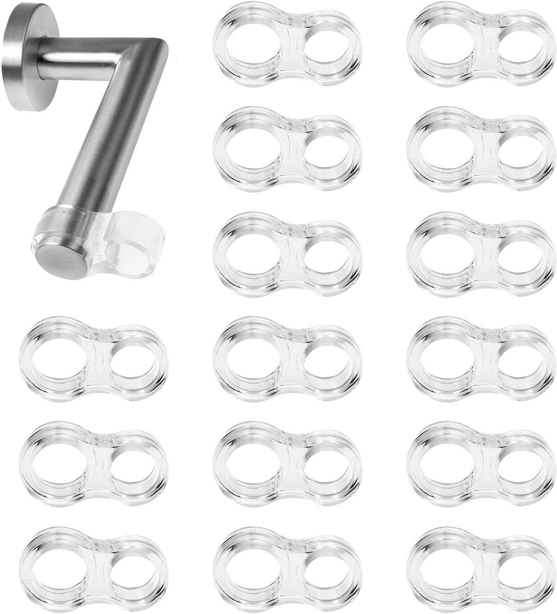 Doorzichtige PVC deurklinkbeschermers - 15 stuks, universele afmetingen, voorkomt schade aan meubels en muren, ideaal voor badkamer en slaapkamer, eenvoudig te installeren