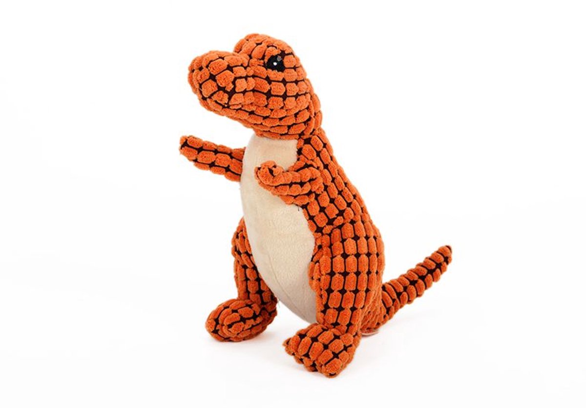 Hondenspeelgoed Dinosaur 25 x 35 cm, Bruin