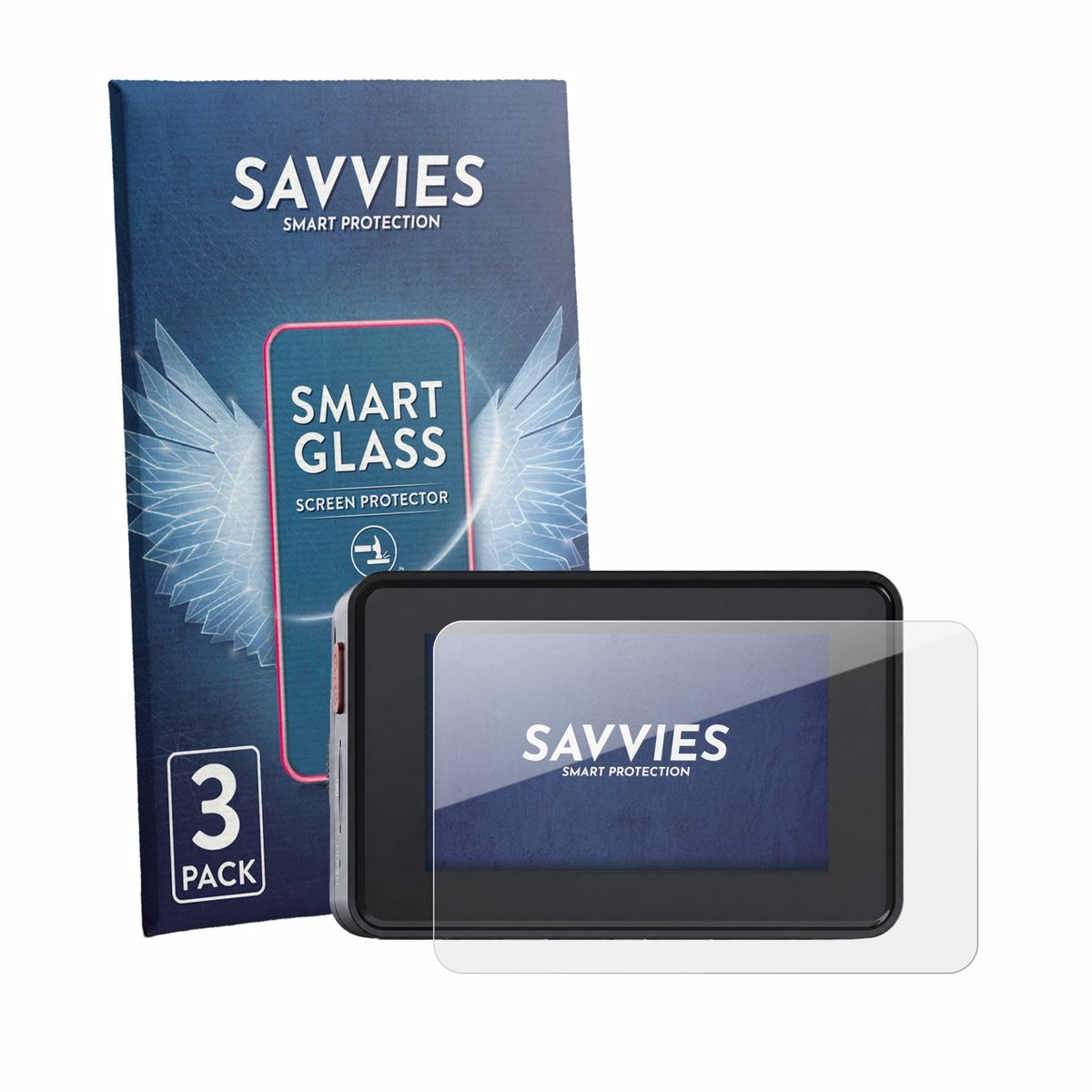 3 Stuks Savvies Screenprotector - geschikt voor Vantrue Element 2 - beschermfolie glas transparant