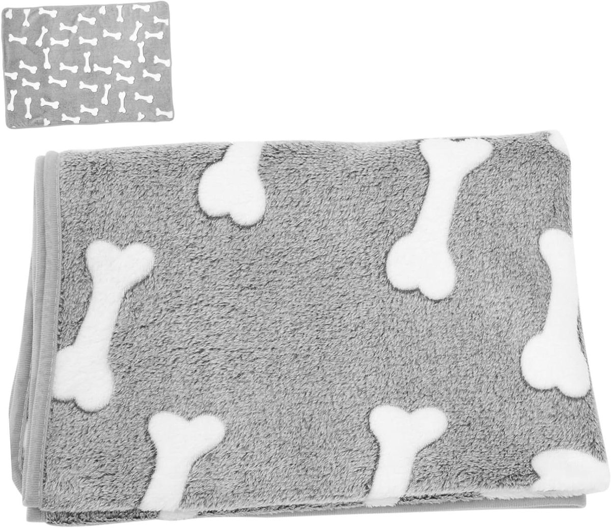 Fleece Deken - Huisdieren Kleed - Comfort voor Dieren - Coral Fleece Materiaal - 60x40 cm - Grijs