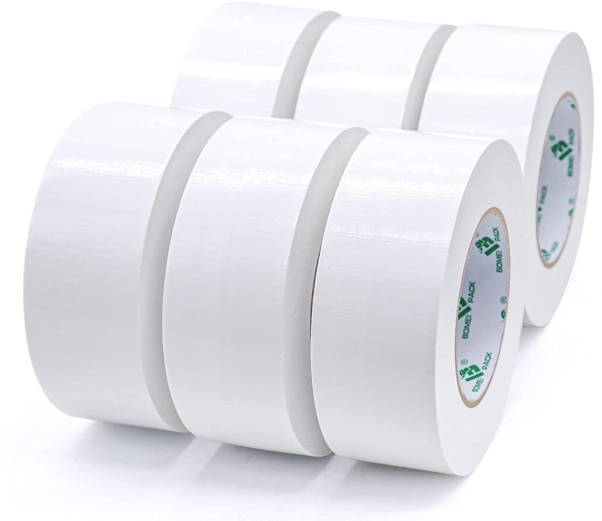 Multifunctionele Witte Reparatietape, 50 mm x 50 m, Set van 6 Rollen voor Diverse Klussen