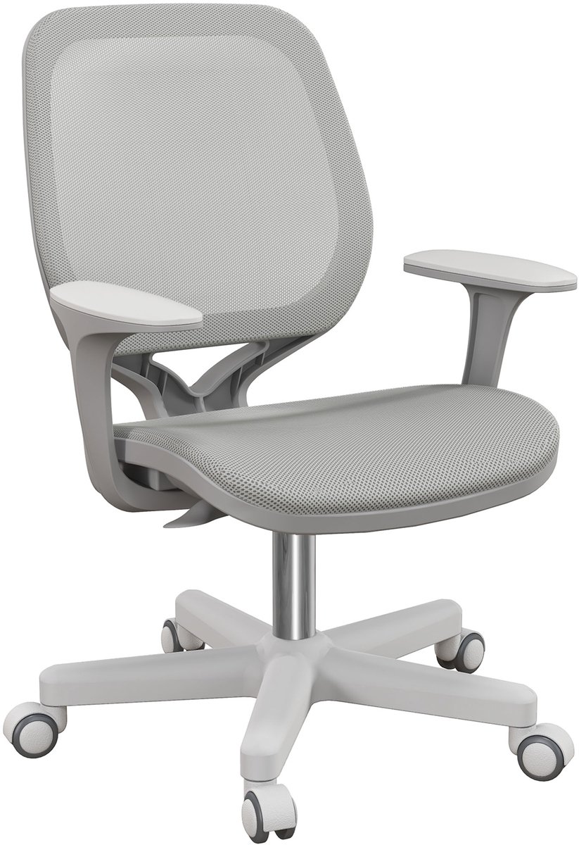 Bureaustoel - ergonomische bureaustoel met draaifunctie - in hoogte verstelbaar 55 x 48 x 82 - 5 - 94 - 5 cm Grijs