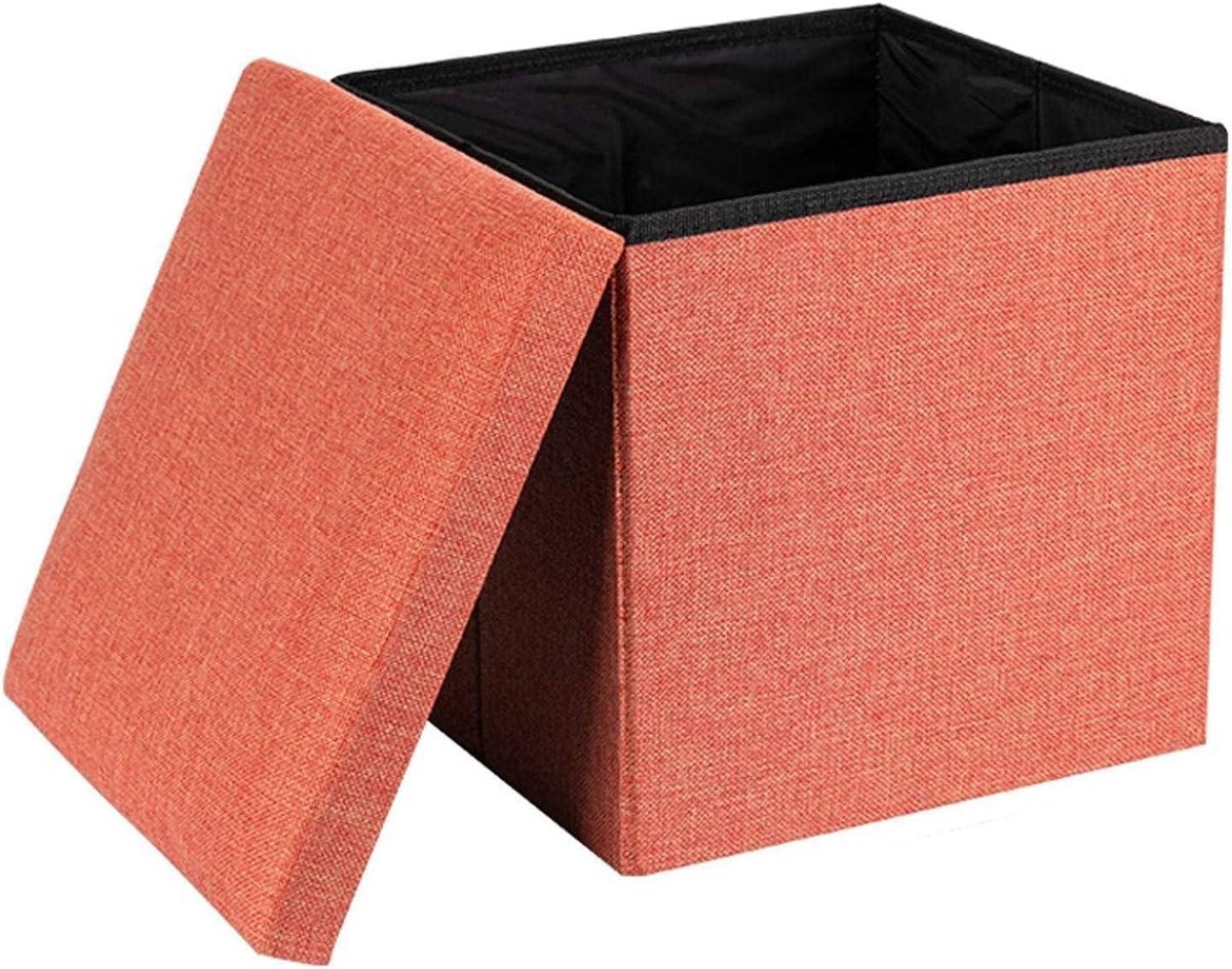 Voetenkruk Opklapbaar - Voetsteun Kubus - Voeten Rusten - Met Opbergruimte - 30x30x30cm - Grijs
