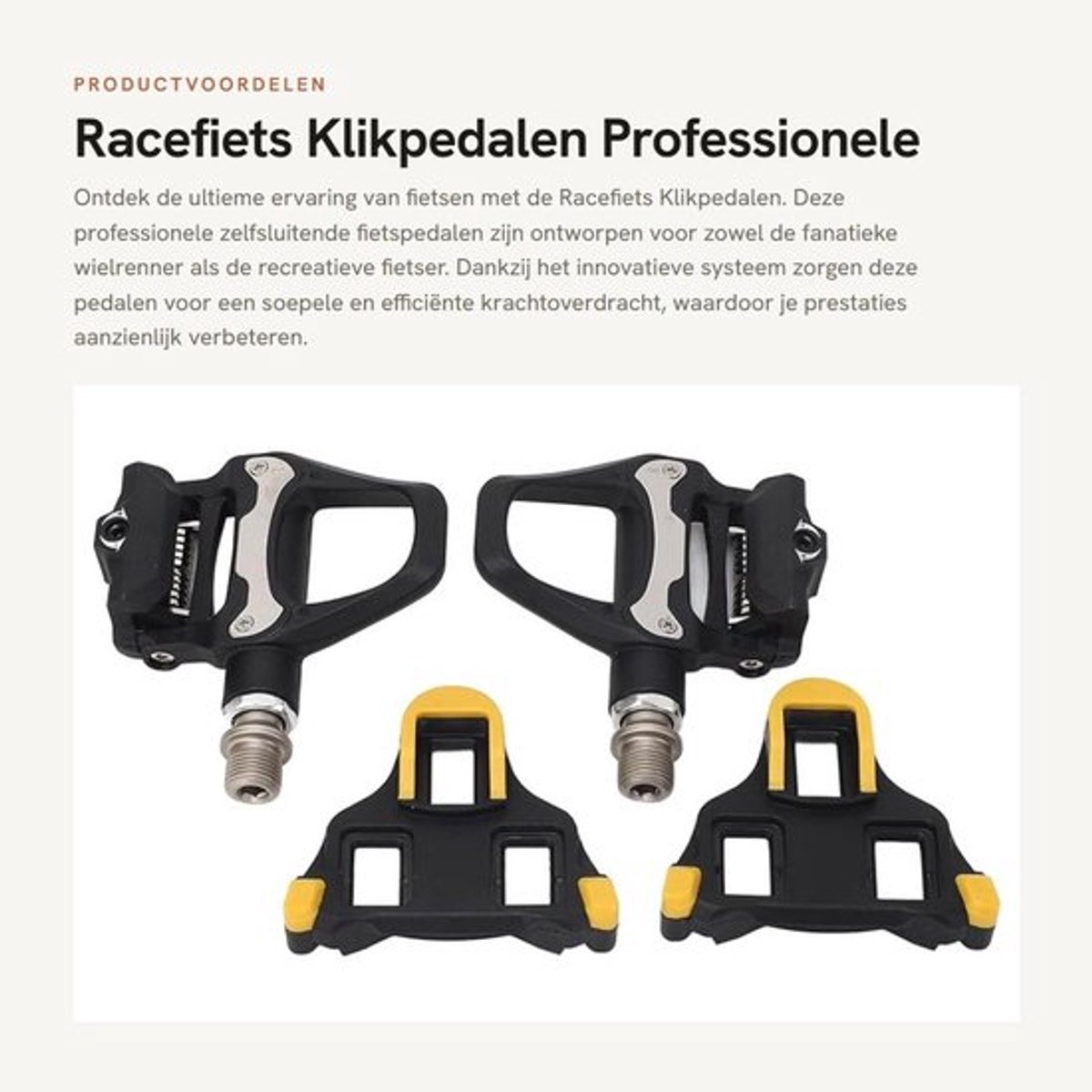 Klikpedalen Professionele Zelfsluitende - Verstelbare Spanning - Lichtgewicht - Chroom-molybdeen - Efficiënte Krachtoverdracht - Stabiele Prestaties - Fietspedalen