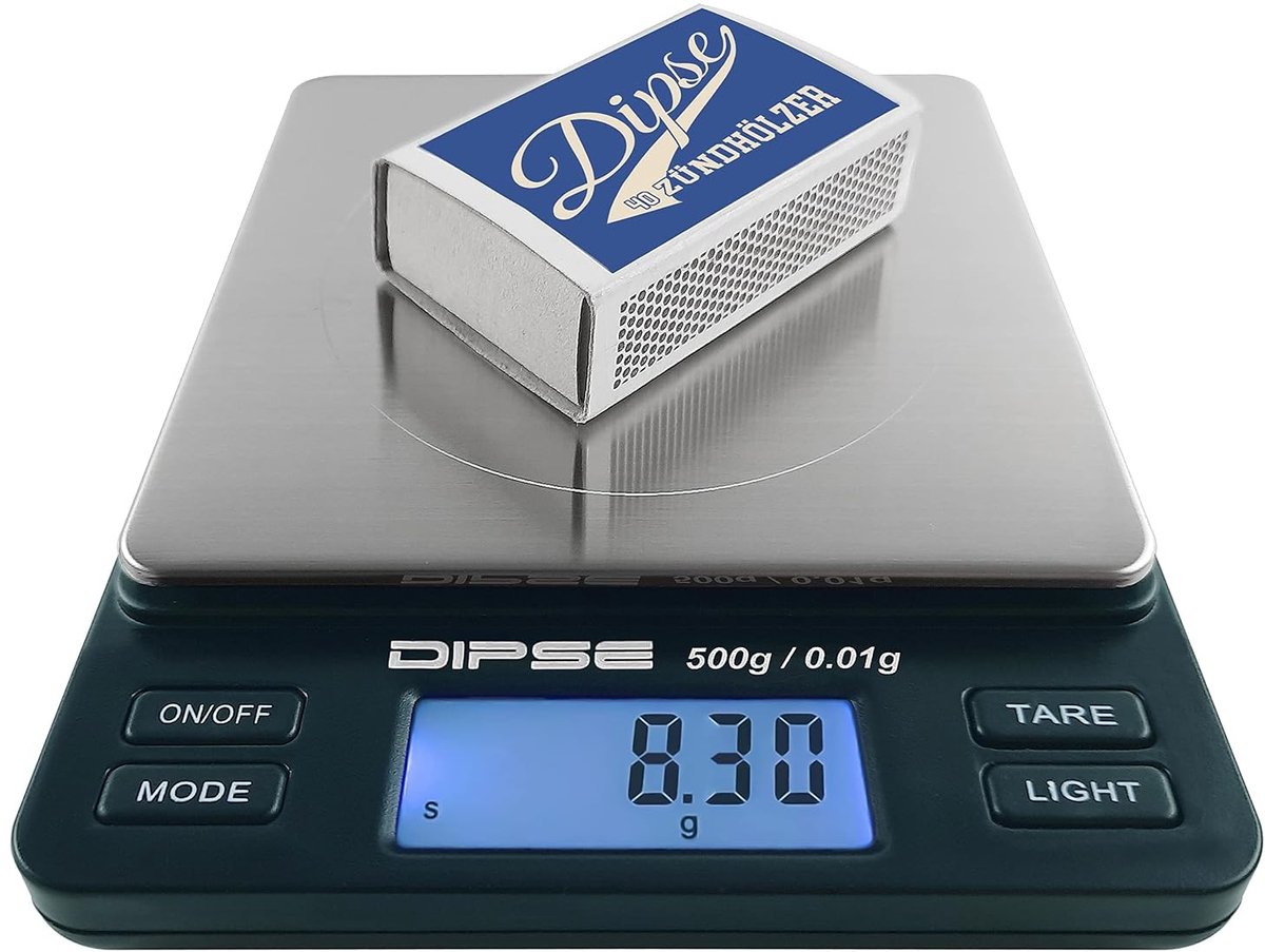 Microweegschaal - Zwart - 500 g x 0,01 g - Digitale Precisieweegschaal - Voor Laboratorium, Keuken en Hobby