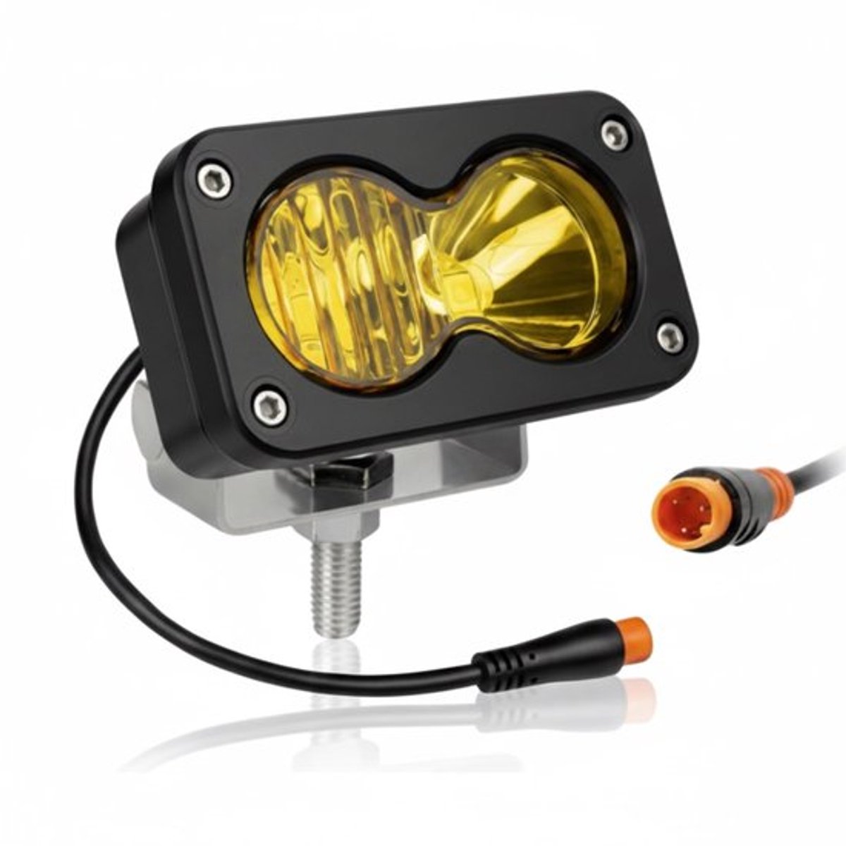 E-bike-koplamp in Baja-stijl for Ridstar Q20, 3-pins Julet Plug-and-Play, 6800K helder, 10V-80V breedspanning, 30W volledig aluminium off-road(Yellow light (extension cord))