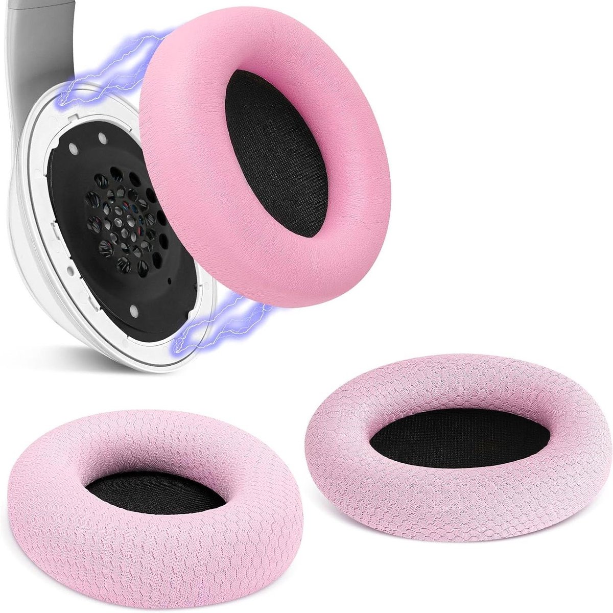 Oorkussens Vervangset - Koptelefoon Kussens - Bescherming Koptelefoon - Magnetische Easy-Switch - 92 x 77 x 27 cm - Roze