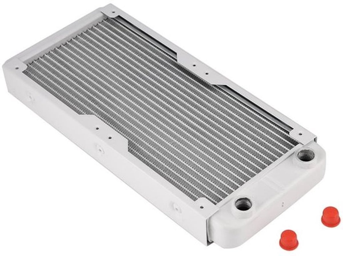 Radiator Aluminium 240/360 MM - Warmtewisselaar - Waterkoeling - Vloeistofkoeler - G1/4 Draad - 18 Buizen - 32 mm Hoogte - Waterkoeler
