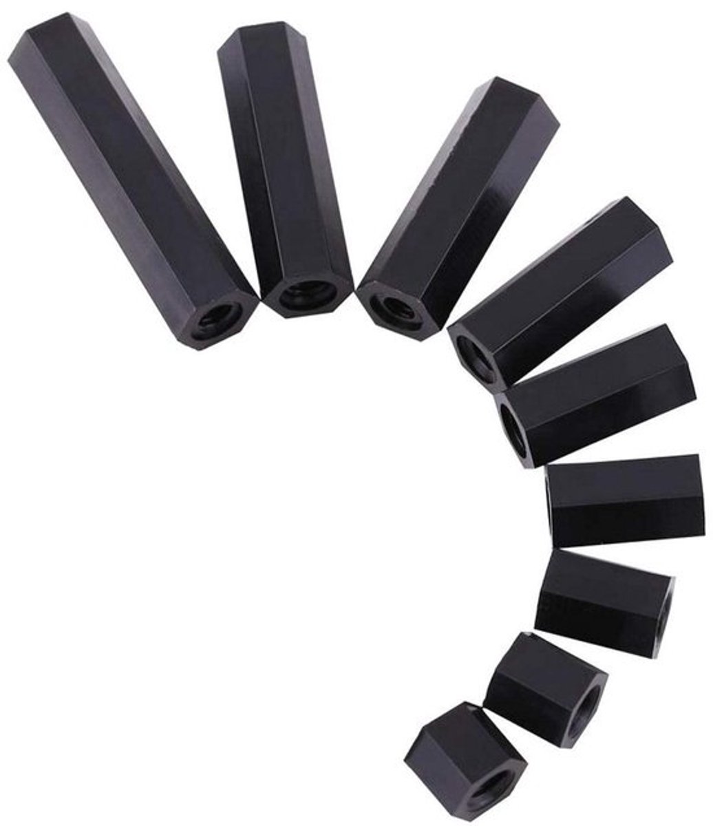 100 Stuks PA66 M3 Vrouwelijk Hex Schroefdraad Spacers (M3 x 25)