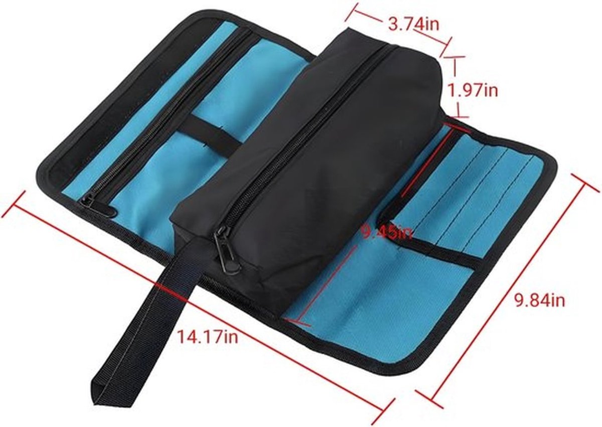 Tool Bag - Vouwbare Elektriciens Opbergzak - Oxford Katoen - Draagbare Handgereedschap Houder - Rolbare Tool Organizer