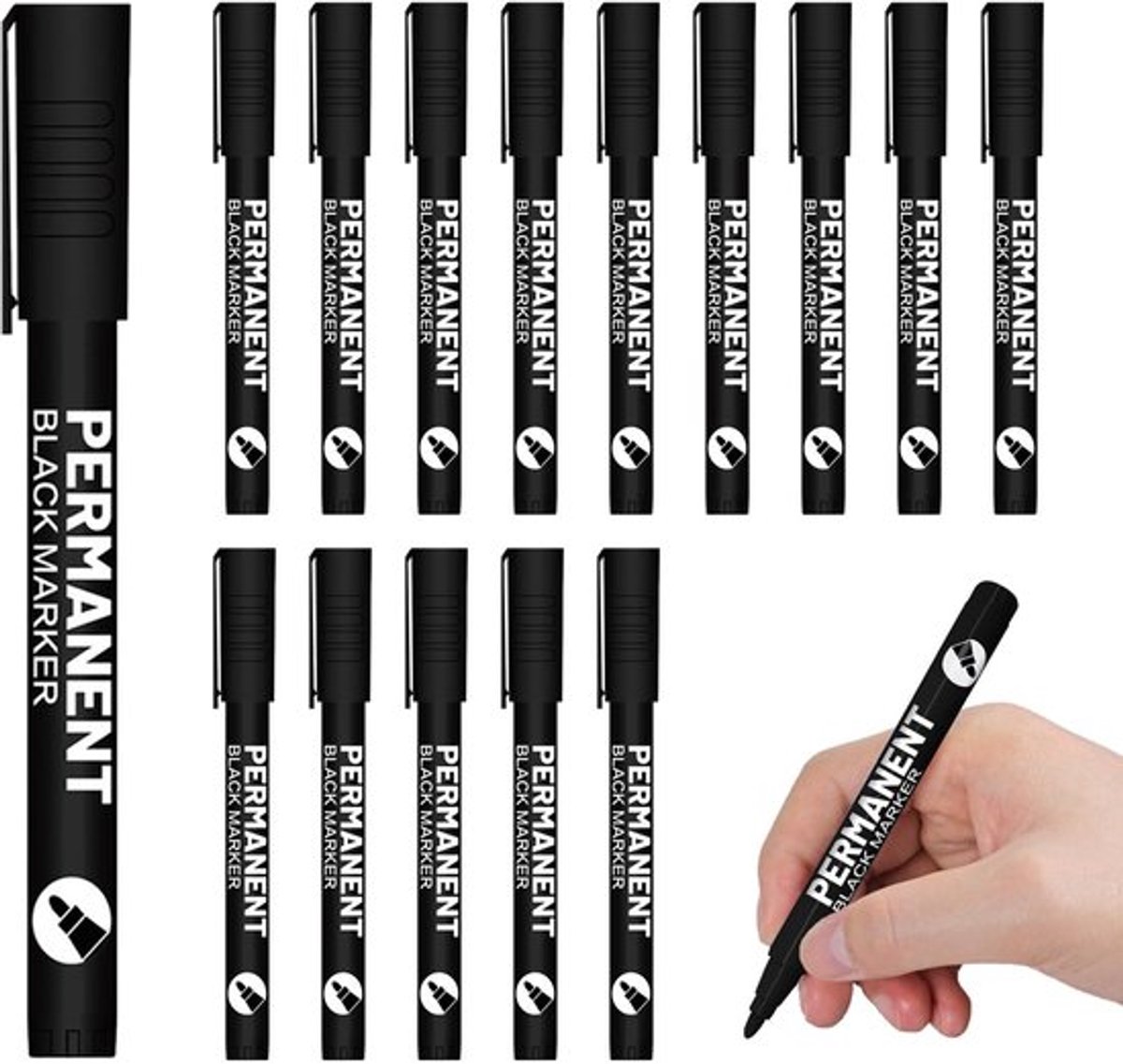 Permanente Markers 15 Stuks - Sneldrogende Acrylstiften - Geschikt voor Papier/Metaal/Glas - Fijne Punt 1 mm - Waterdicht - Niet Giftig - Markeerstiften