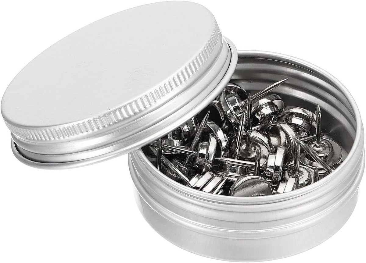Decoratieve Duimspijkers - Prikkers Kaarten - Documenten Organiseren - Zinklegering Naaldpunten - 16mm - Zilver