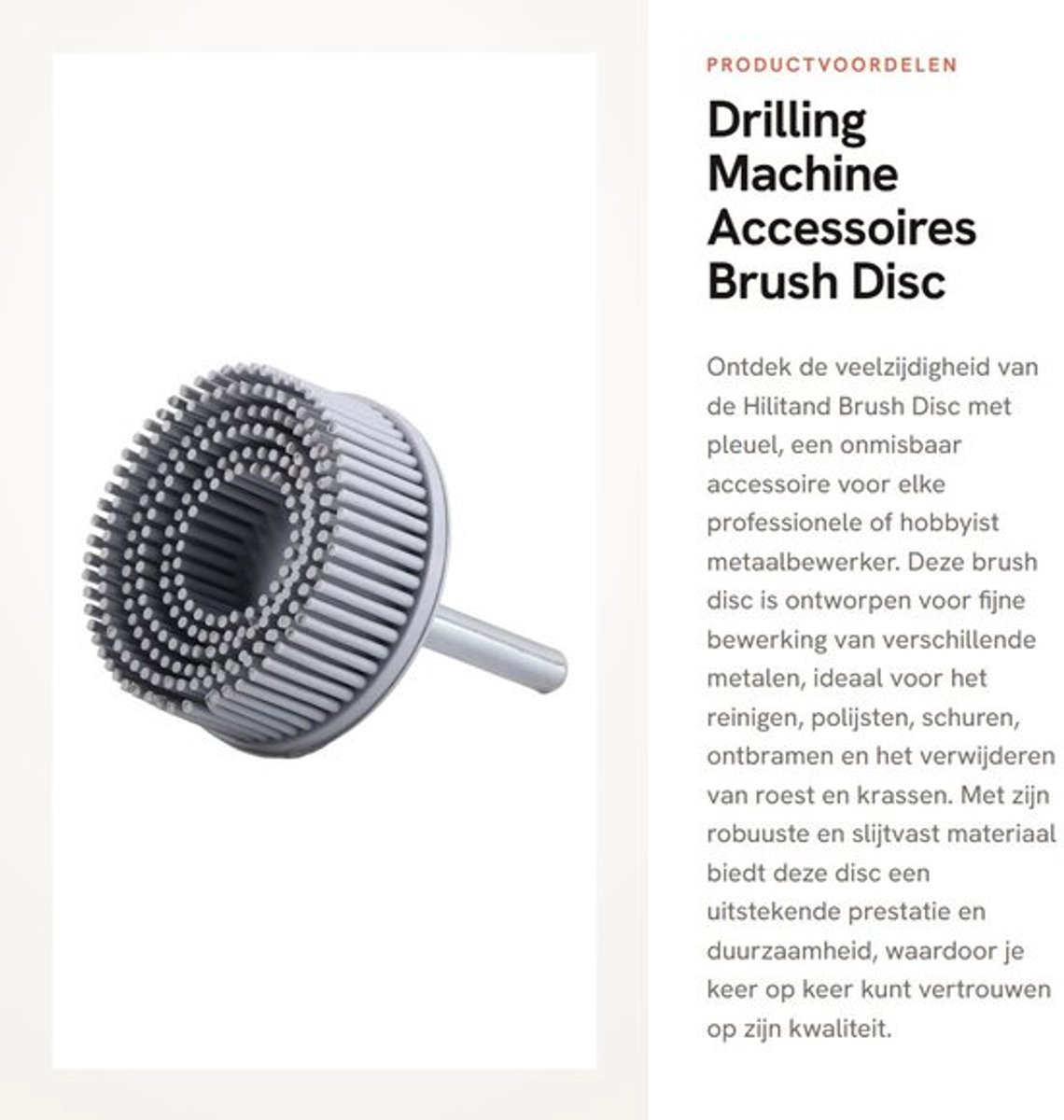 Drilling Machine Accessoires - Brush Disc met Pleuel - Voor Metaalbewerking - Geschikt voor Professioneel Gebruik - Hoogwaardige Kwalitei...