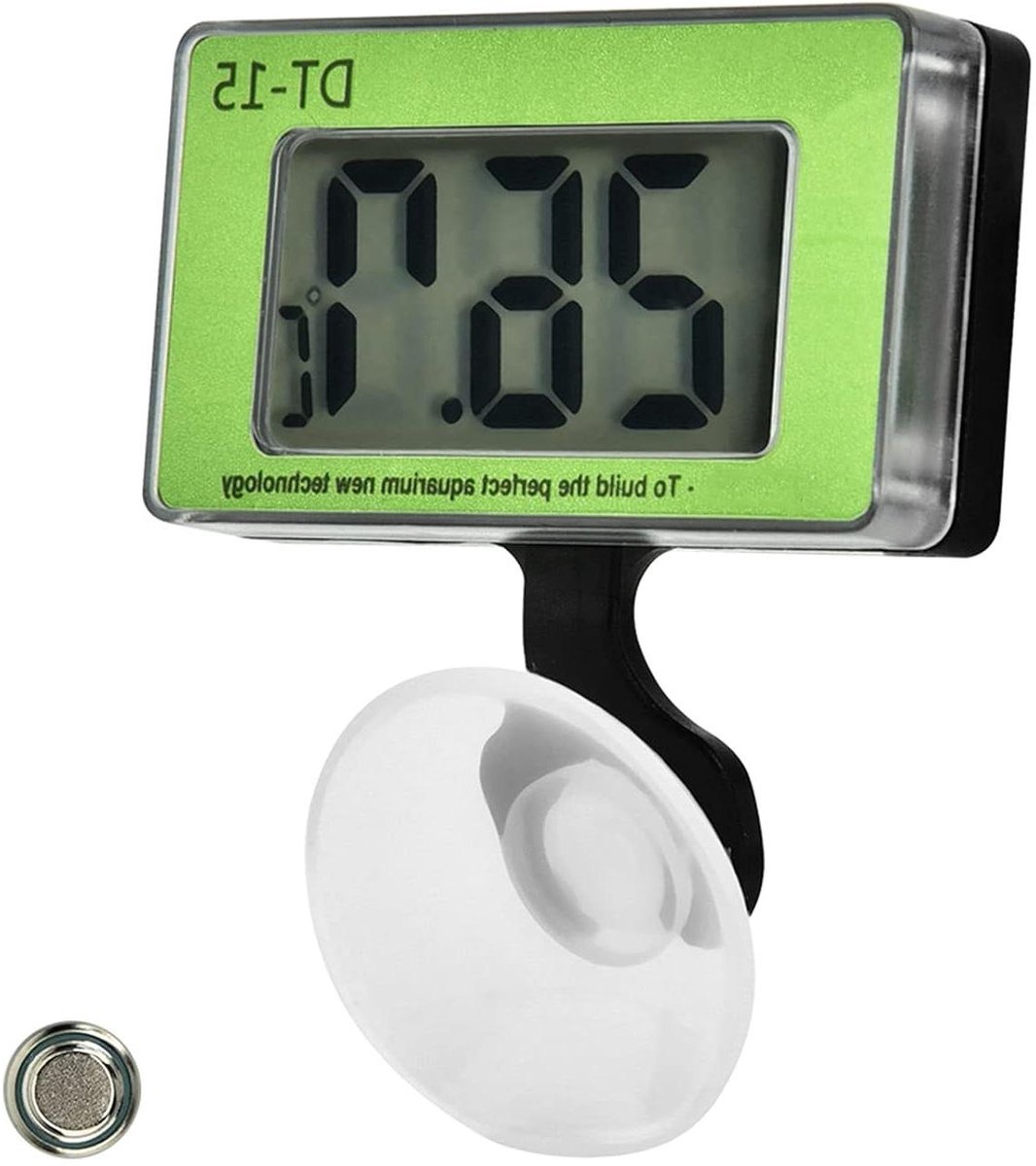 Digitale Aquarium Thermometer - Vis Thermometer Mini - Aquarium Temperatuur Meten - Groot Digitaal Display - 0-50 ℃ - Groen