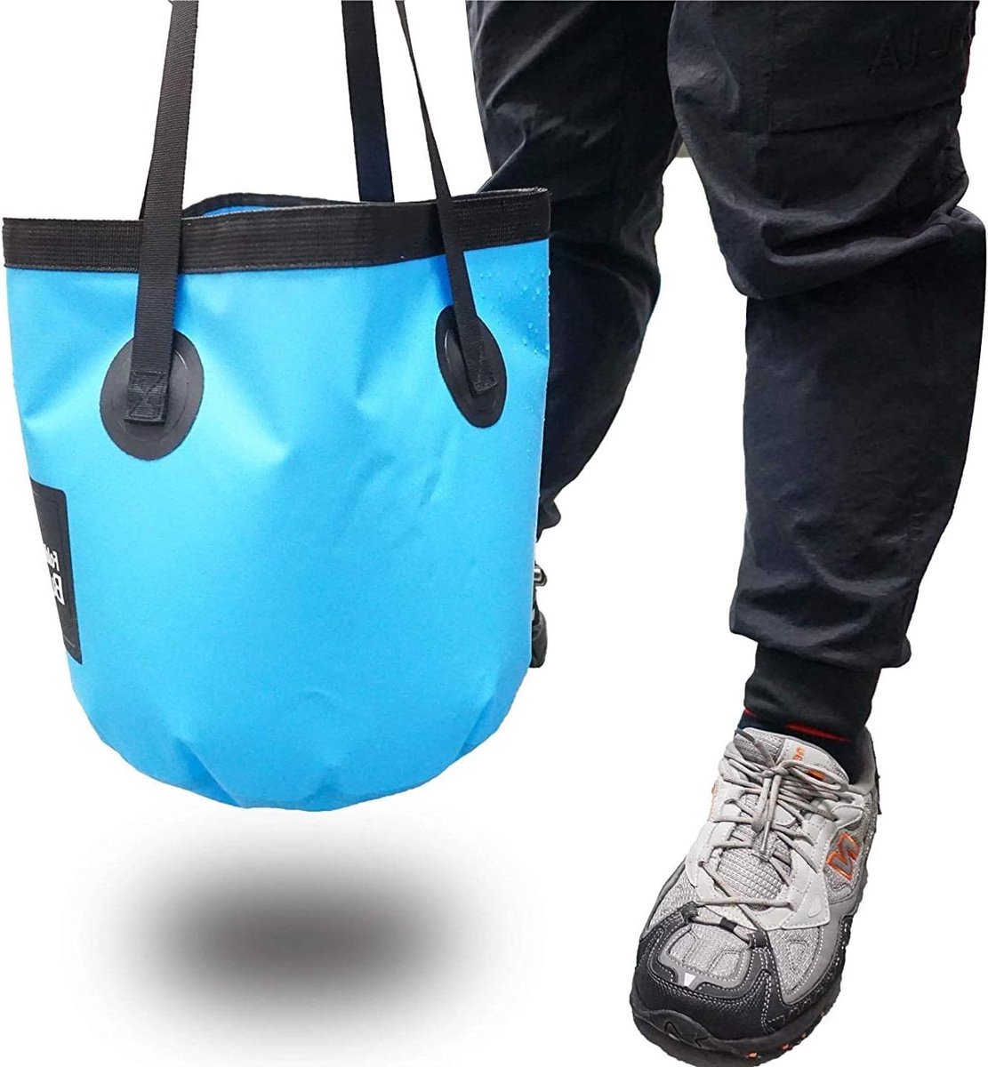 Opvouwbare Wateremmer - Waterzak Emmer - Outdoor Activiteiten - Lekvrij PVC Materiaal - 20L - Blauw en Zwart