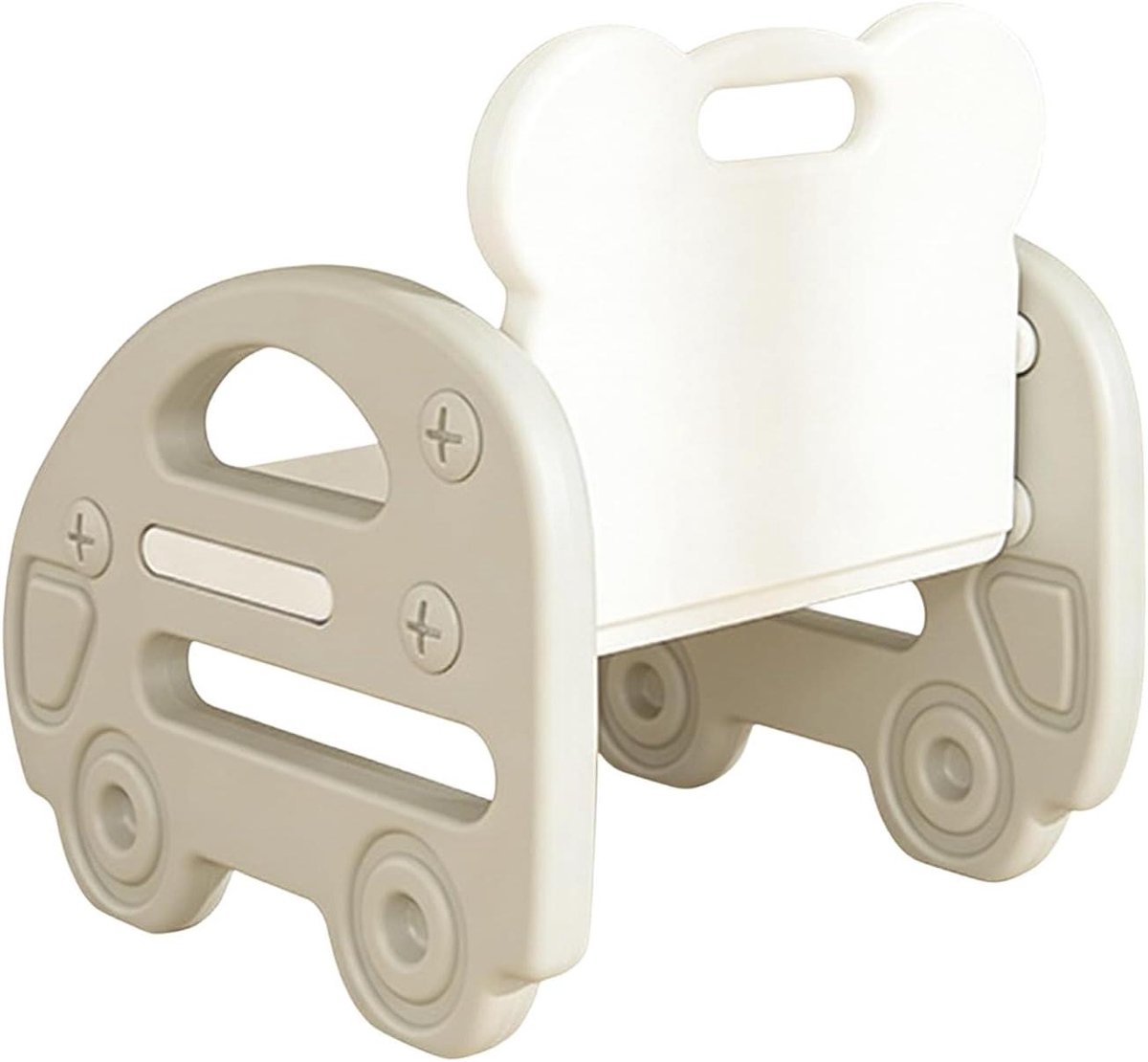 Kinderstoel - Peuterstoel - Actief Zitten - Anti-kantel Garantie - 33x15x33 cm - Wit