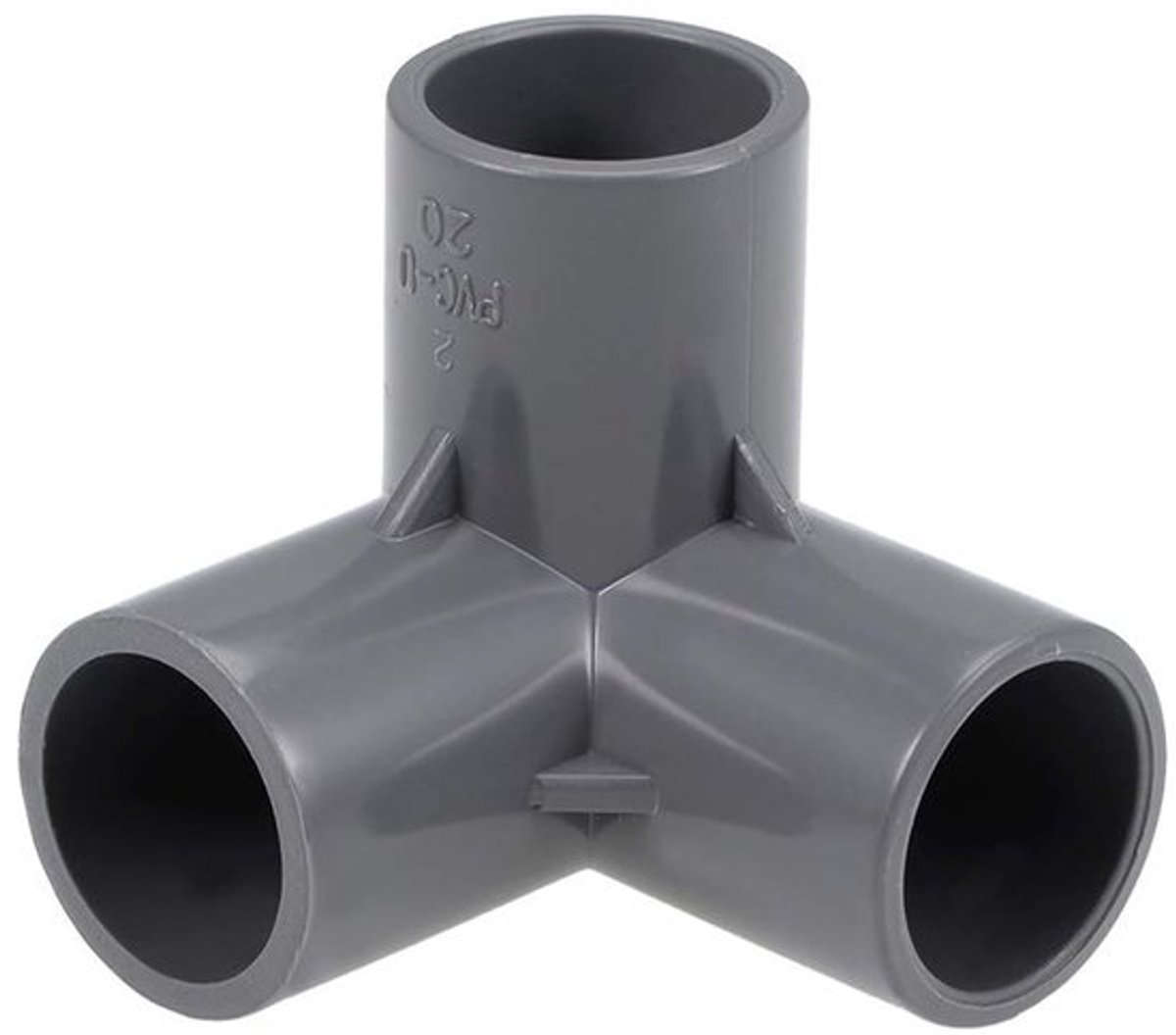 Elleboog PVC Fitting 3-weg - Hoekconnector - Duurzaam - Slagvast - Gereedschapsvrij - Lekvrije verbinding - Pijpfitting