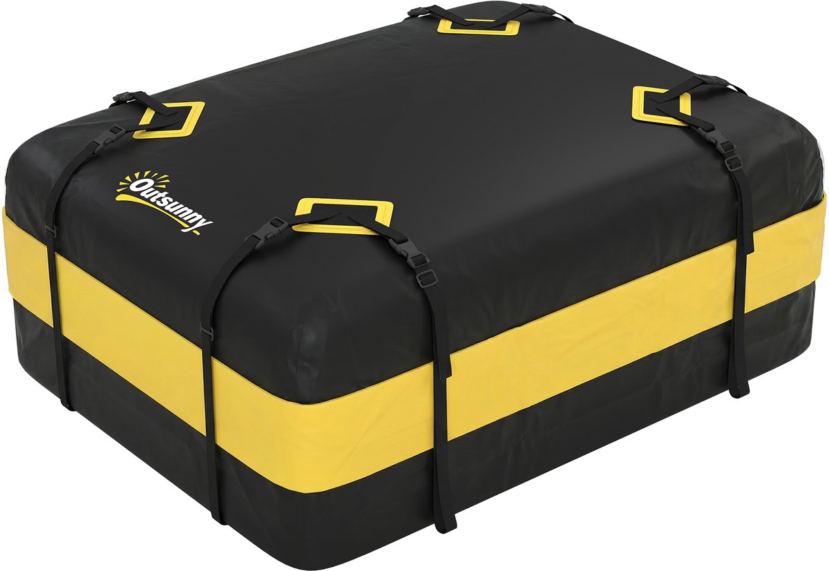 Outsunny Daktas voor Bagage-Oxford-stof-112L x 86B x 43H cm-Geel