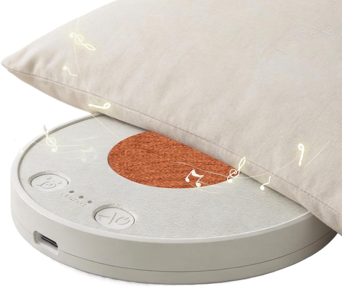 Dunne Kussenluidspreker - Onder Kussen Speaker - Privé Luisteren - Ergonomische Ondersteuning - 8 x 8 x 1.4 cm - Oranje