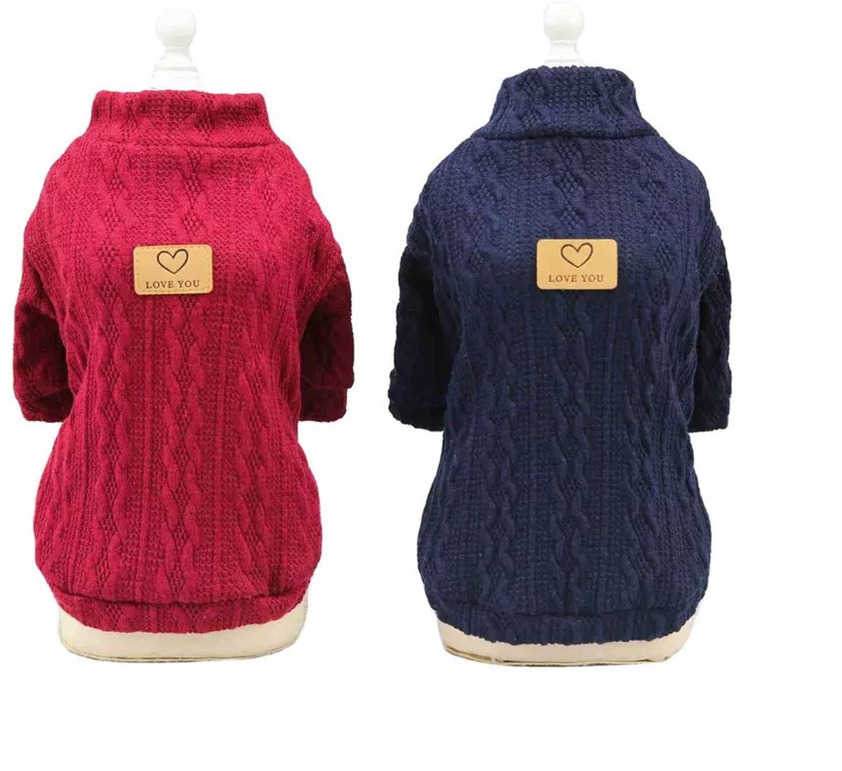 Hondentrui/sweater Love You - Roze, 2XL