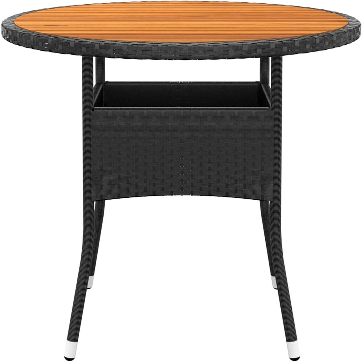 Tuin Tafel - Buiten Tafel - Buiten Eten - Massief Hout - 80 x 75 cm - Zwart