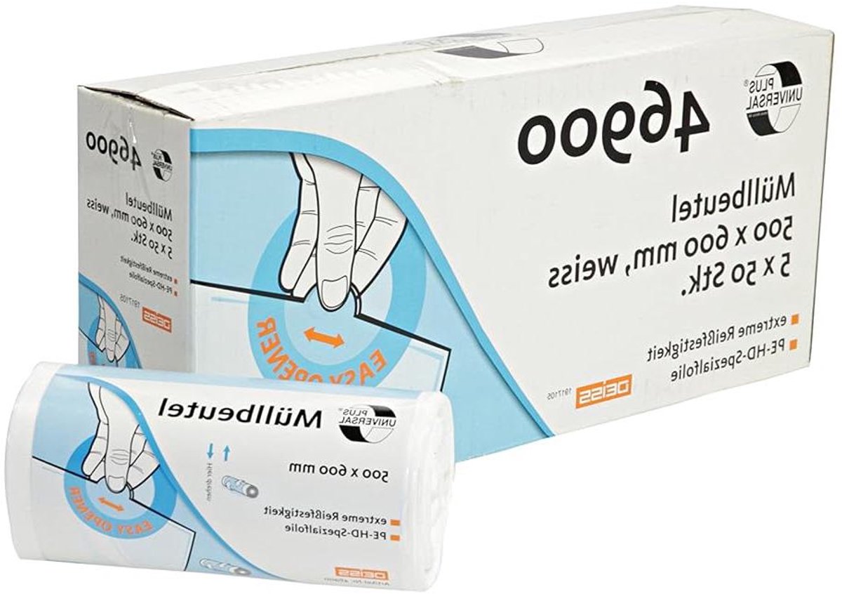 Afvalzakken - Vuilniszakken - Huishoudelijk Gebruik - Extra Sterk - 30 Liter 250 Stuks - Wit