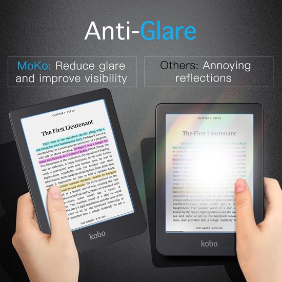 3 Pack Anti-Glare Screen Protector voor 6" E-Reader | Krasbestendig, Matte Film, Bubble-Free, Bescherming voor Kobo Clara 2024/2022 — afbeelding 3