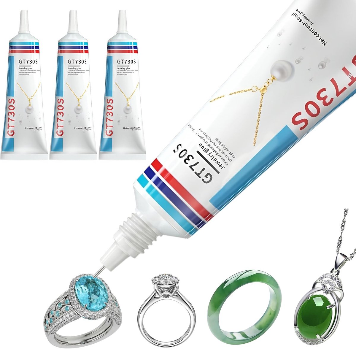 Omgoods - Set van 3 Transparante Sterke Lijm voor Sieraden