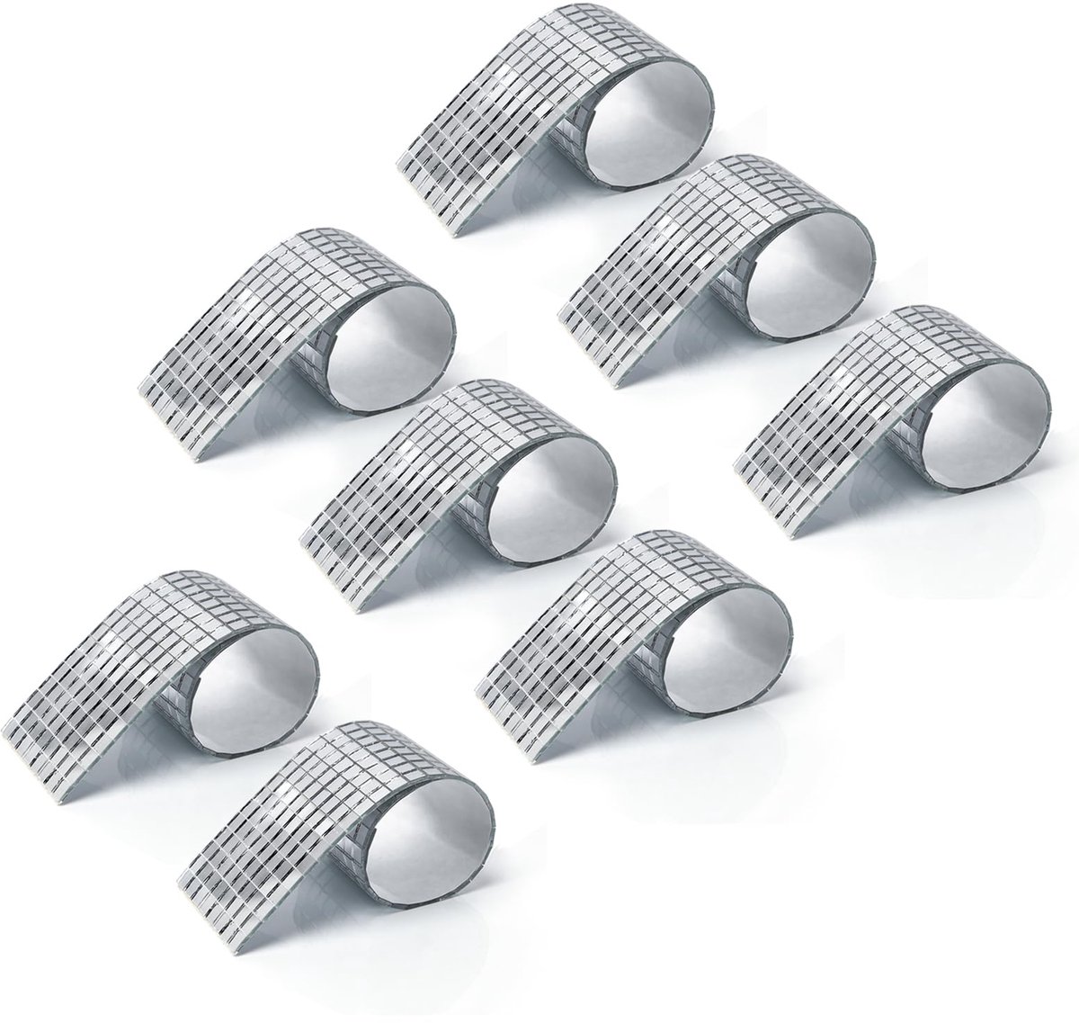 Zelfklevende Glazen Mosaiktegels - 3776 Stuks Zilver