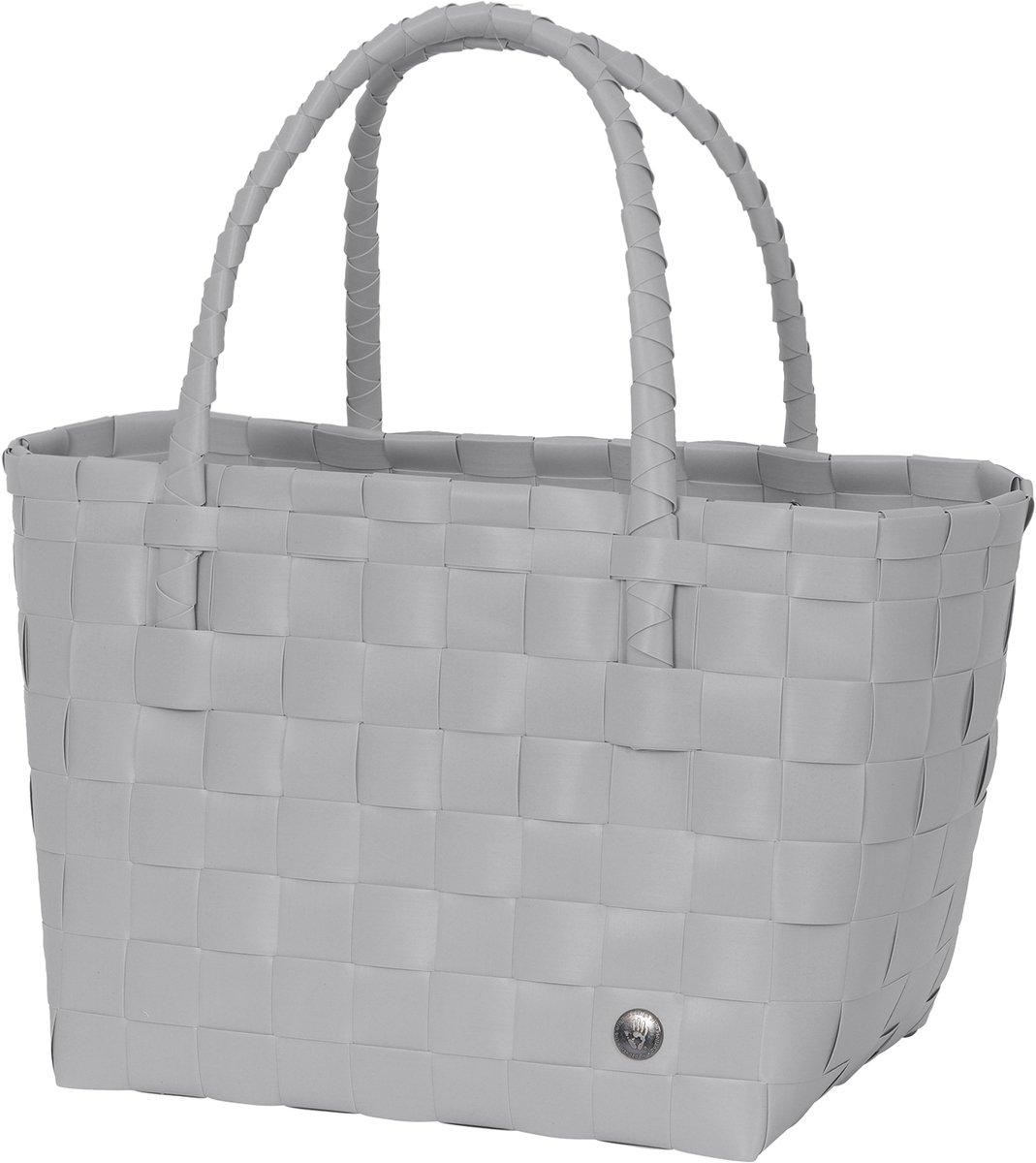 Handed By - Duurzame handgevlochten boodschappentas - Shopper - Weekendtas - Strandtas -Sporttas - Paris - steengrijs - pebble grey