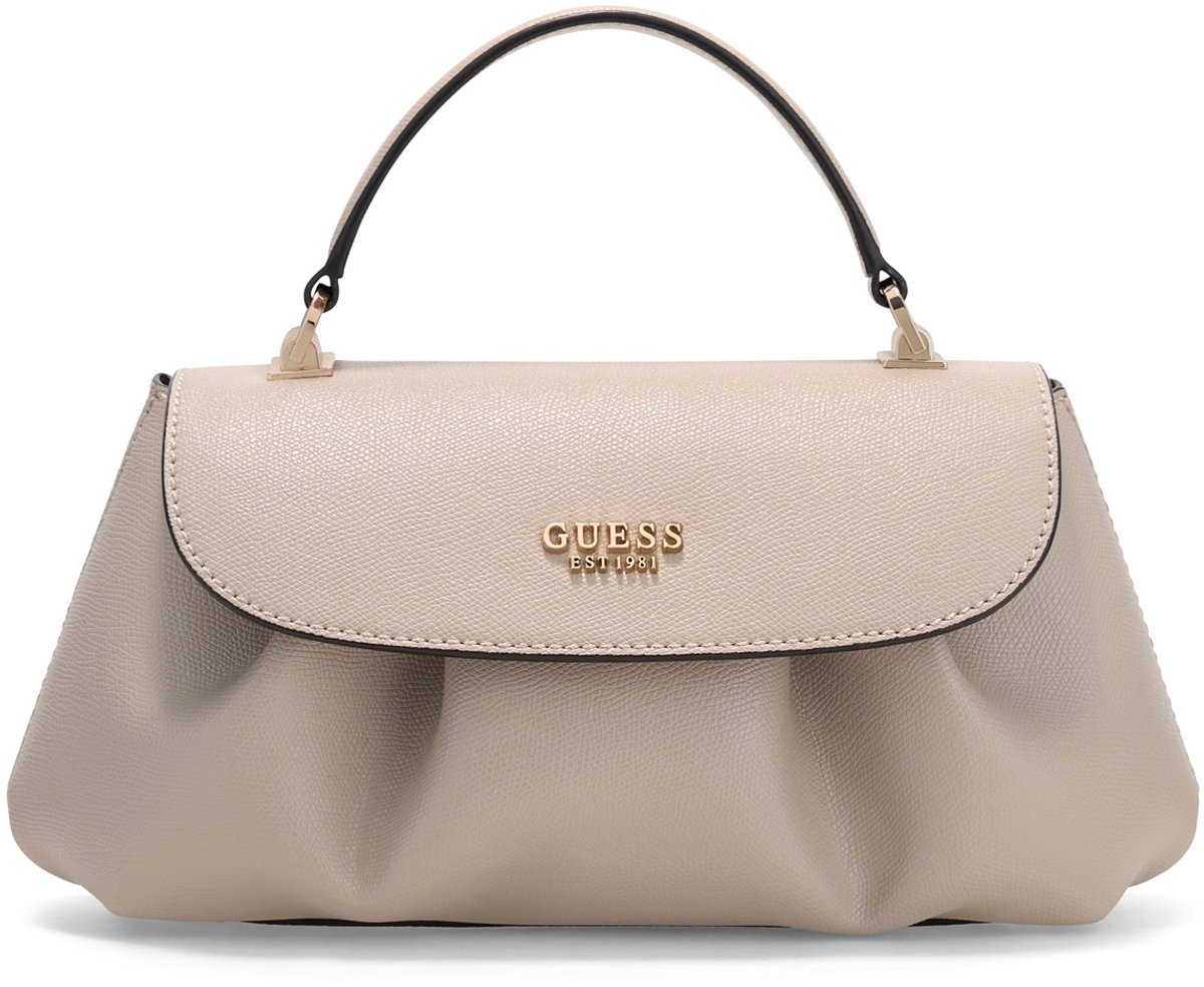 GUESS schoudertas handtas Amorette Top Handle Flap Bag Taupe