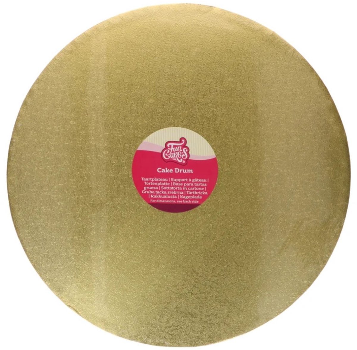 FunCakes Cake Drum Rond Goud Ø4cm