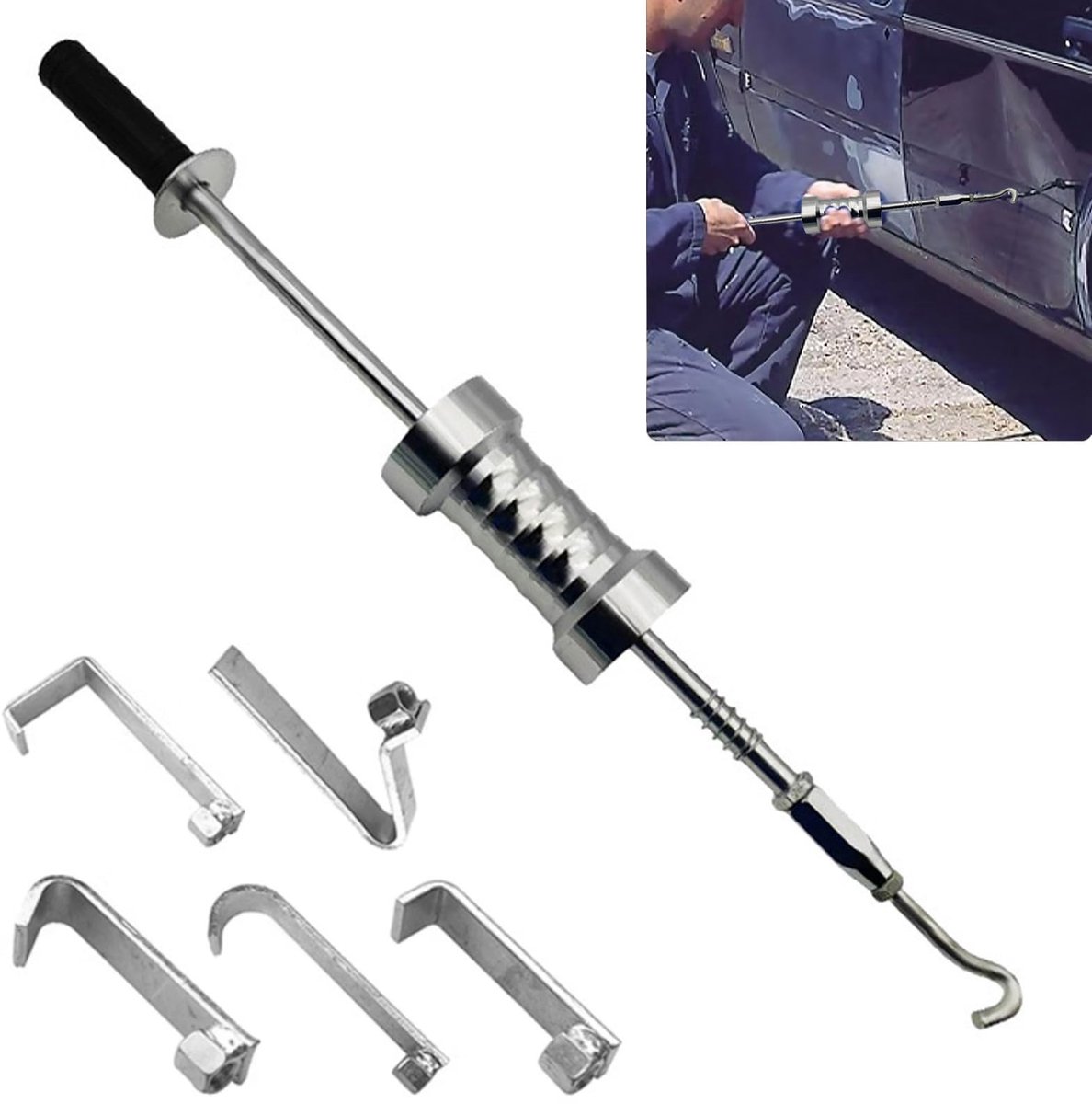 Omgoods - Heavy Duty Trekhamer Set met 5 Haken