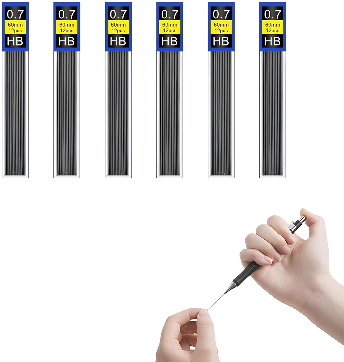 Omgoods - Set van 72 HB Potlood Leads 0,7 mm