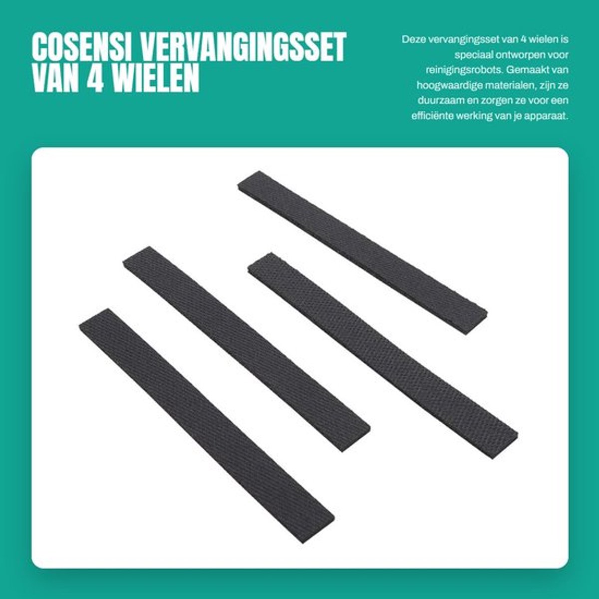 Wielen Set van 4 - Vervangingsbandenleer - Duurzaam - Slijtvast - Geschikt voor 380/380t/381 - Eenvoudige installatie - Wielband